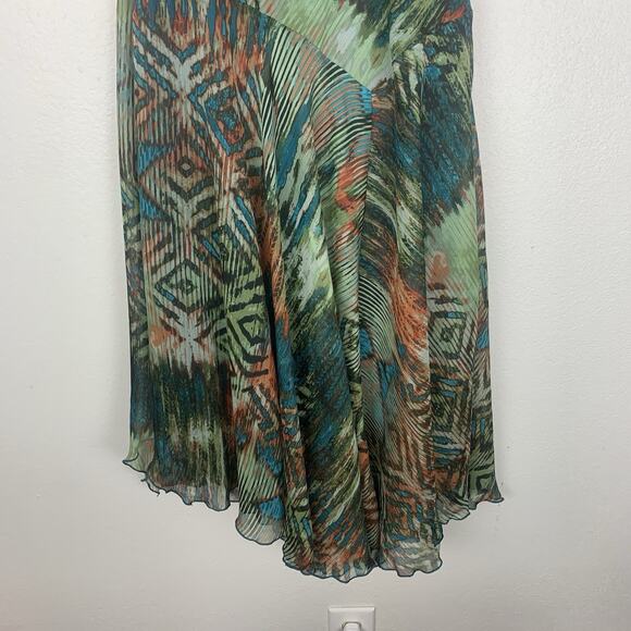 Y2K‎ Dressbarn Dress Womens 10 Babydoll Fairycore Asymmetrical Hem Boho Colorful - Picture 3 of 10